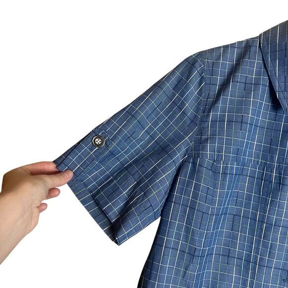 Alia blue vintage button down shirt. Size 8 - Picture 5 of 7